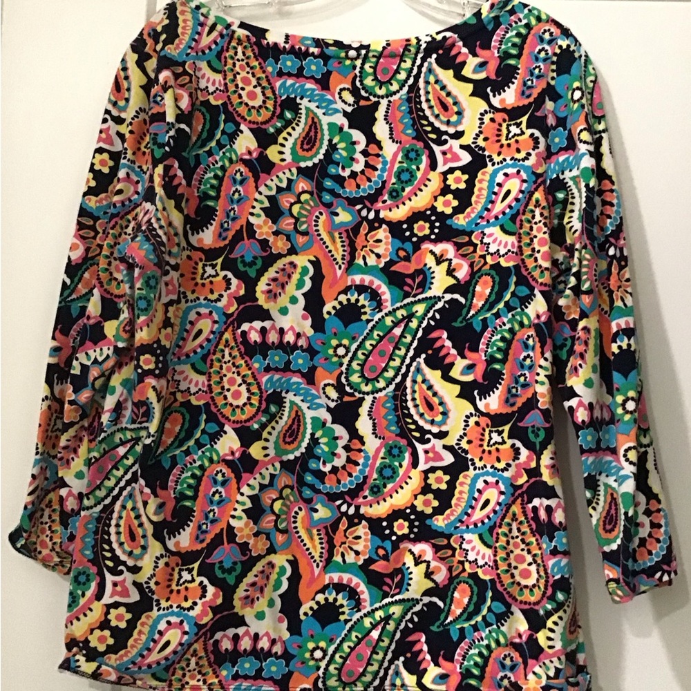 Colorful Paisley Women's Top 3/4 sleeves